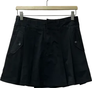 Free People Black Mod Moment Mini Skirt UK XXS
