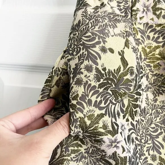 Free People Shine Like A Shorty Gold Jacquard Shorts Women's Size X-Small XS