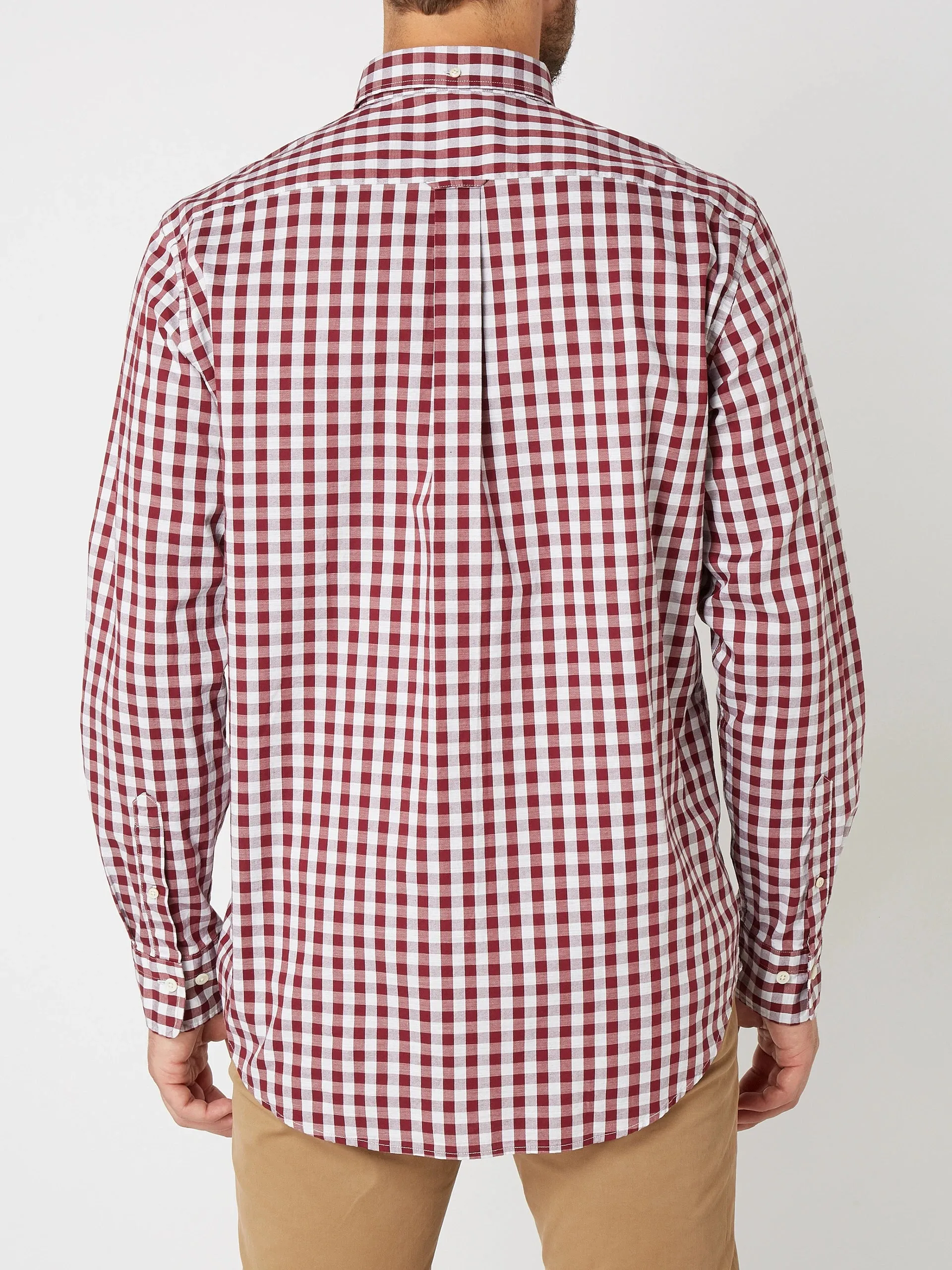GANT Mohogny Red Heather Oxford Button Down Shirt 304110 Size M NWT