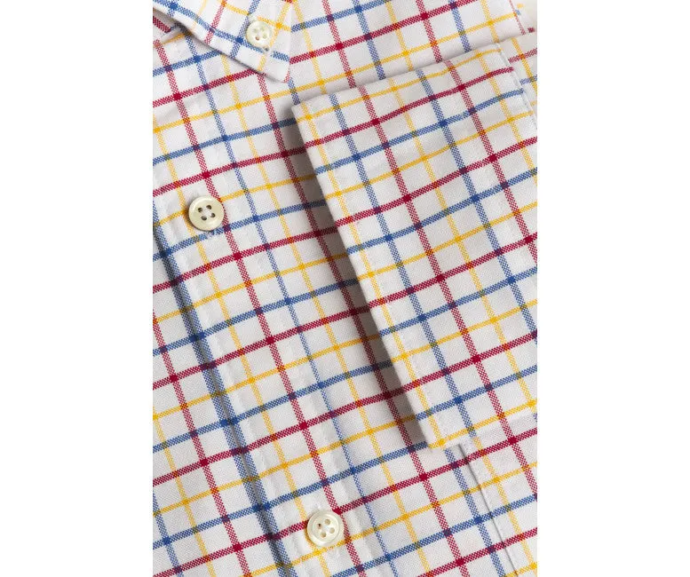 GANT Red Beefy Oxford Check Button Down Shirt 3005470 Size M NWT