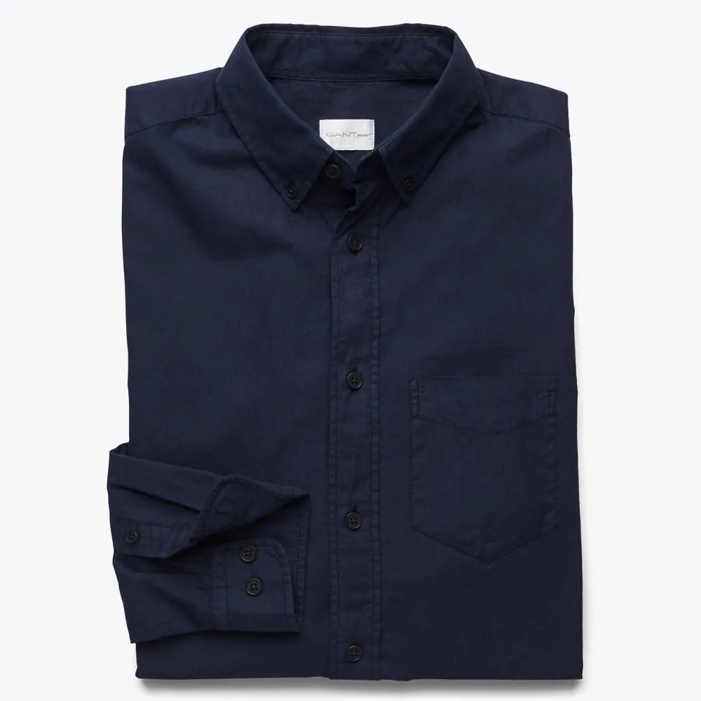 GANT RUGGER Evening Blue Organic Oxford Button Down Shirt 362755