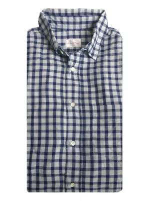 GANT RUGGER Men's Dark Indigo Oxford Check HOPC Shirt 347922  Size Medium NWT
