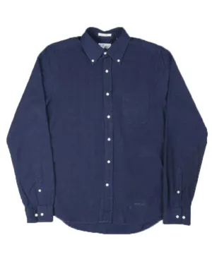 GANT RUGGER Men's Dark Indigo Oxford HOBD Button Down Shirt 349800 Size XS