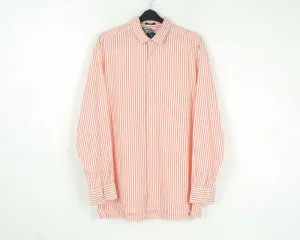 GANT Sunny Orange Beach Oxford Stripe Button Down Shirt 347800 Size M