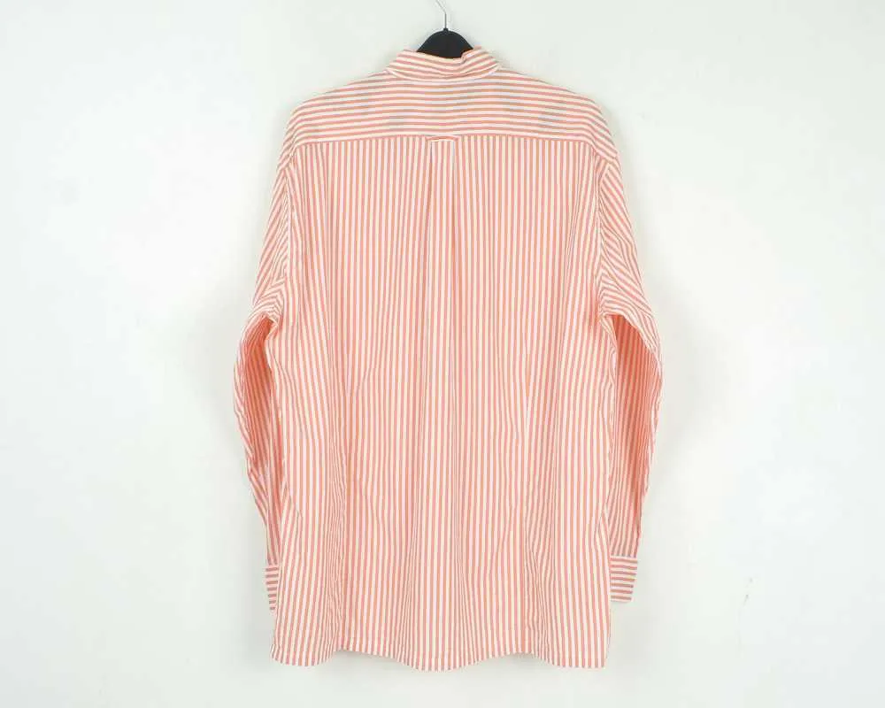 GANT Sunny Orange Beach Oxford Stripe Button Down Shirt 347800 Size M