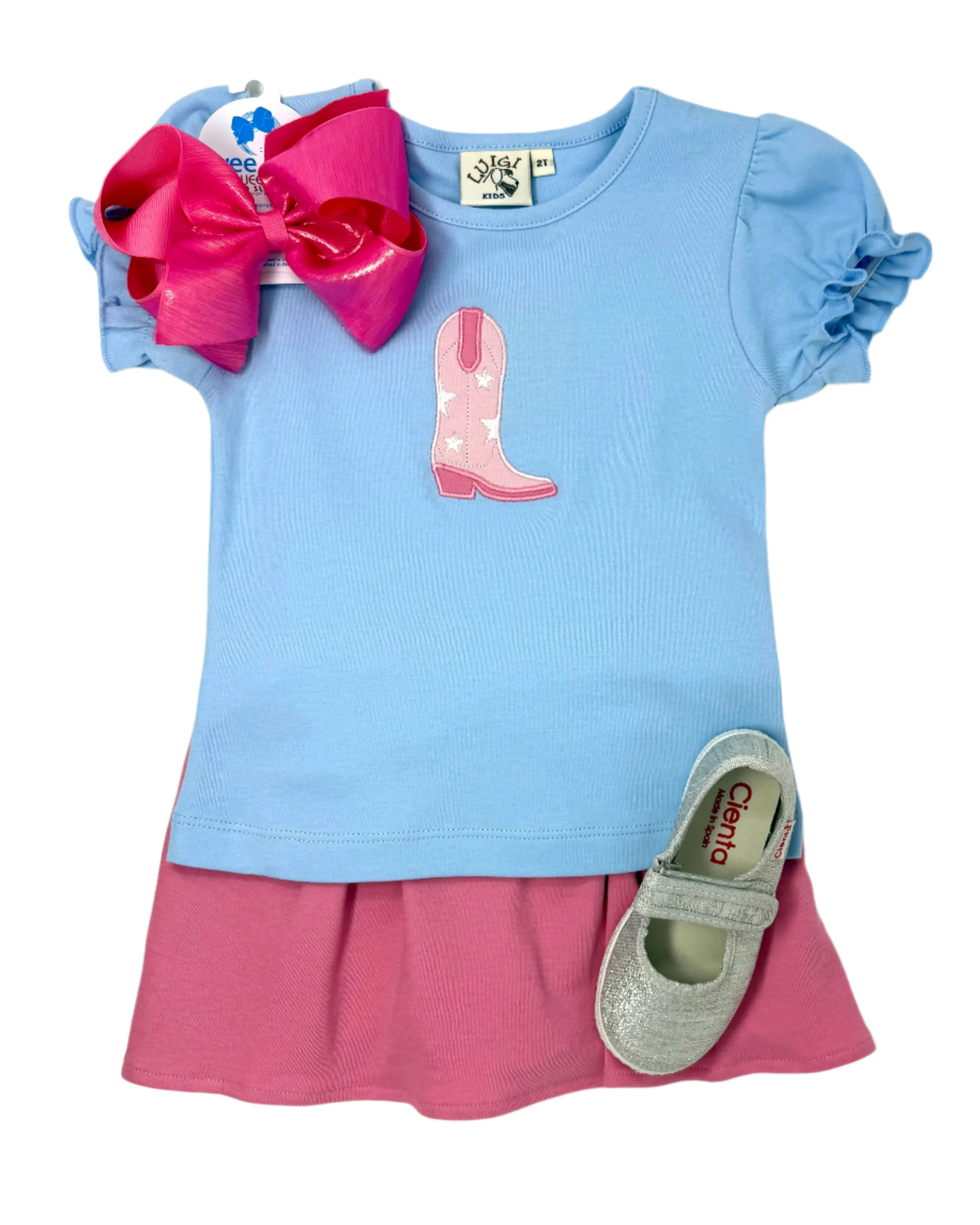 Girls Gathered Skort - Lt. Bubblegum