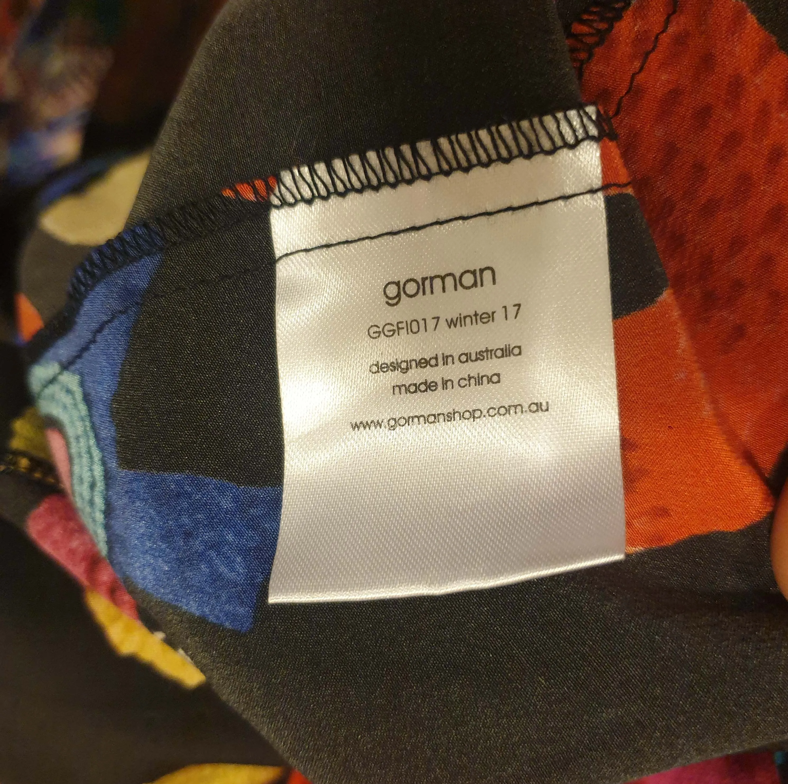 Gorman   Liz Payne colourful 100% silk skirt size 10
