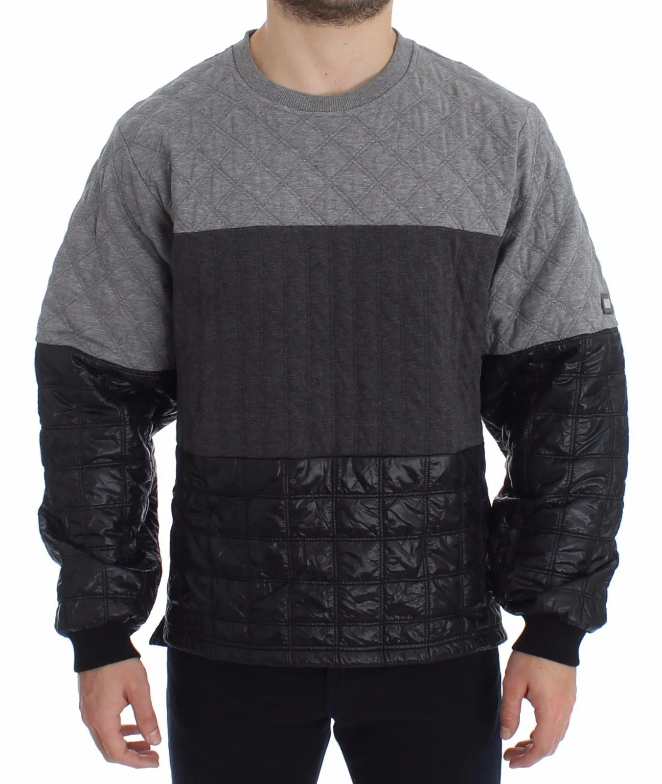 Gray Oversize Crew-neck Sweater