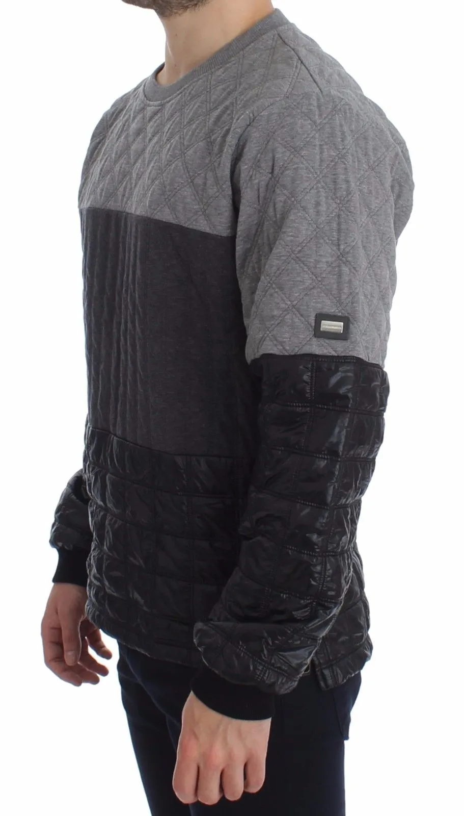 Gray Oversize Crew-neck Sweater