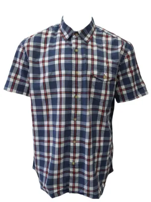 GRAYERS Men's Blue Plaid Collins Short Sleeve Cotton Shirt #W031219 XX-Large NWT
