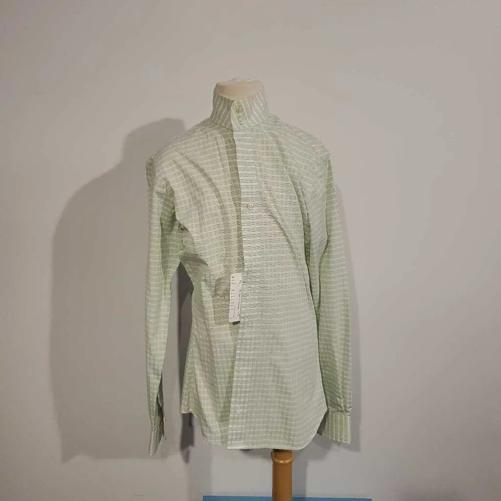 Green / White Plaid Hunt Shirt Size 32