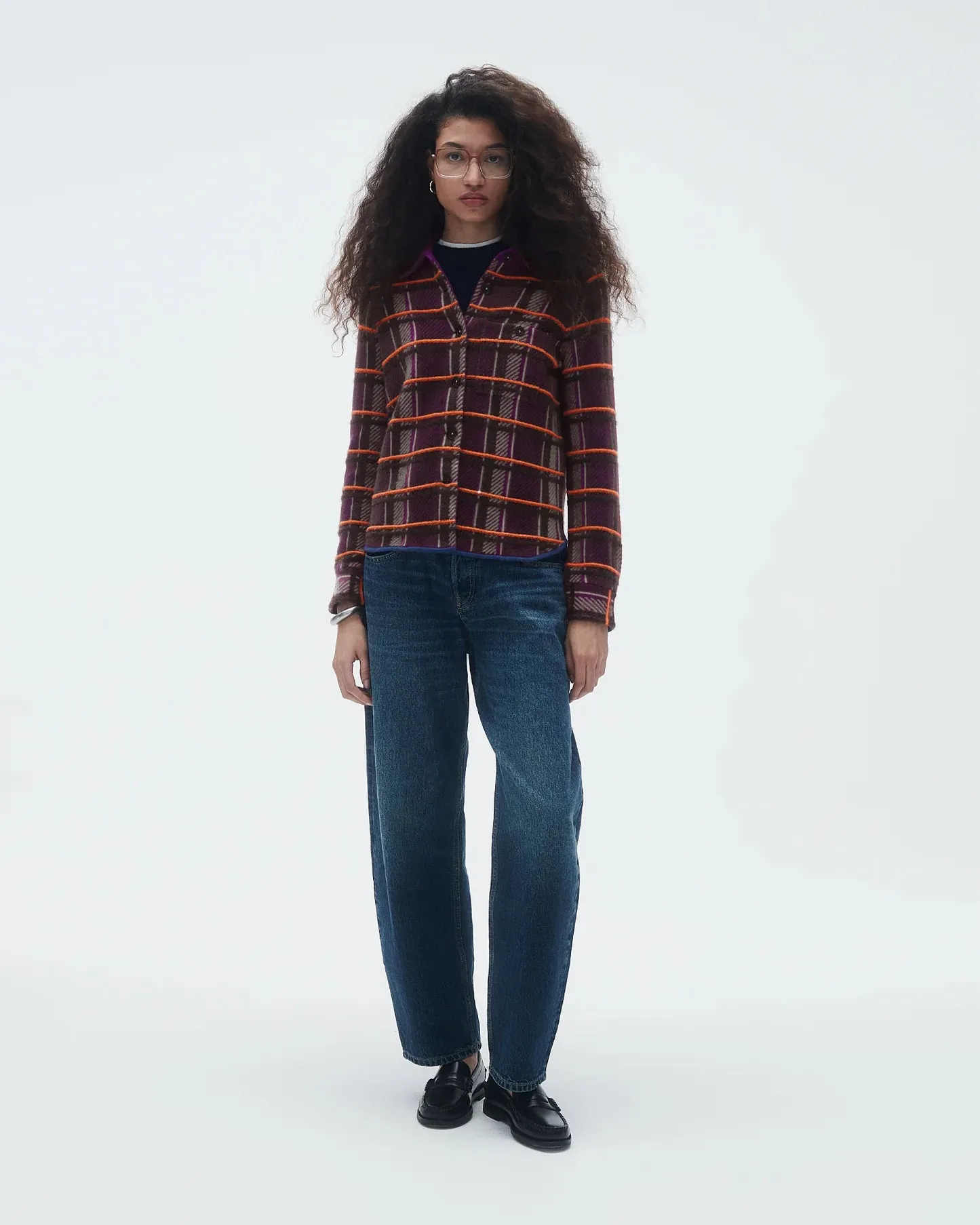Guest in Residence Dylan Plaid Shirt in Midnight Combo