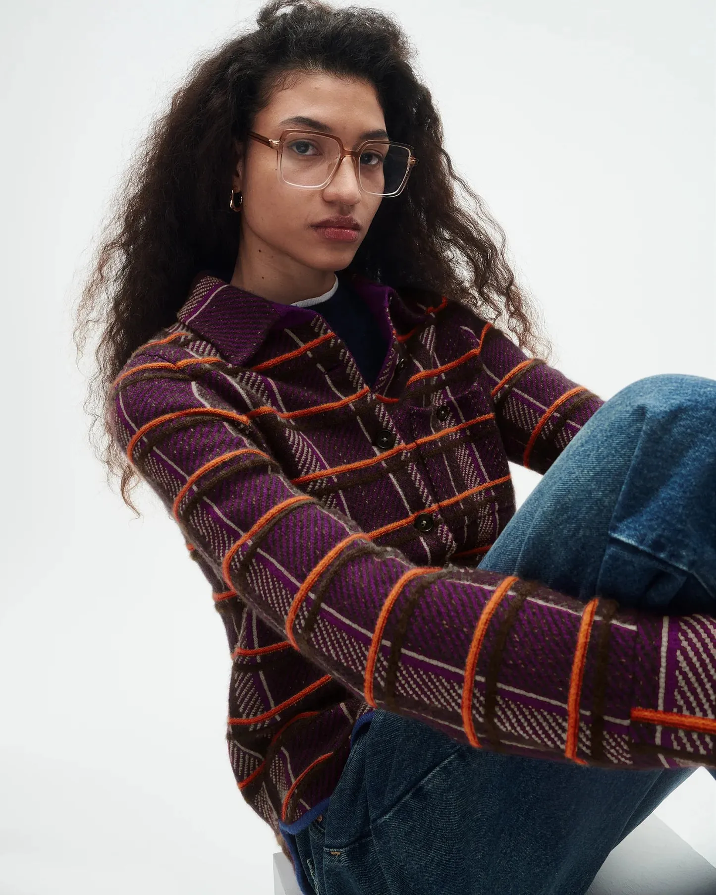 Guest in Residence Dylan Plaid Shirt in Midnight Combo