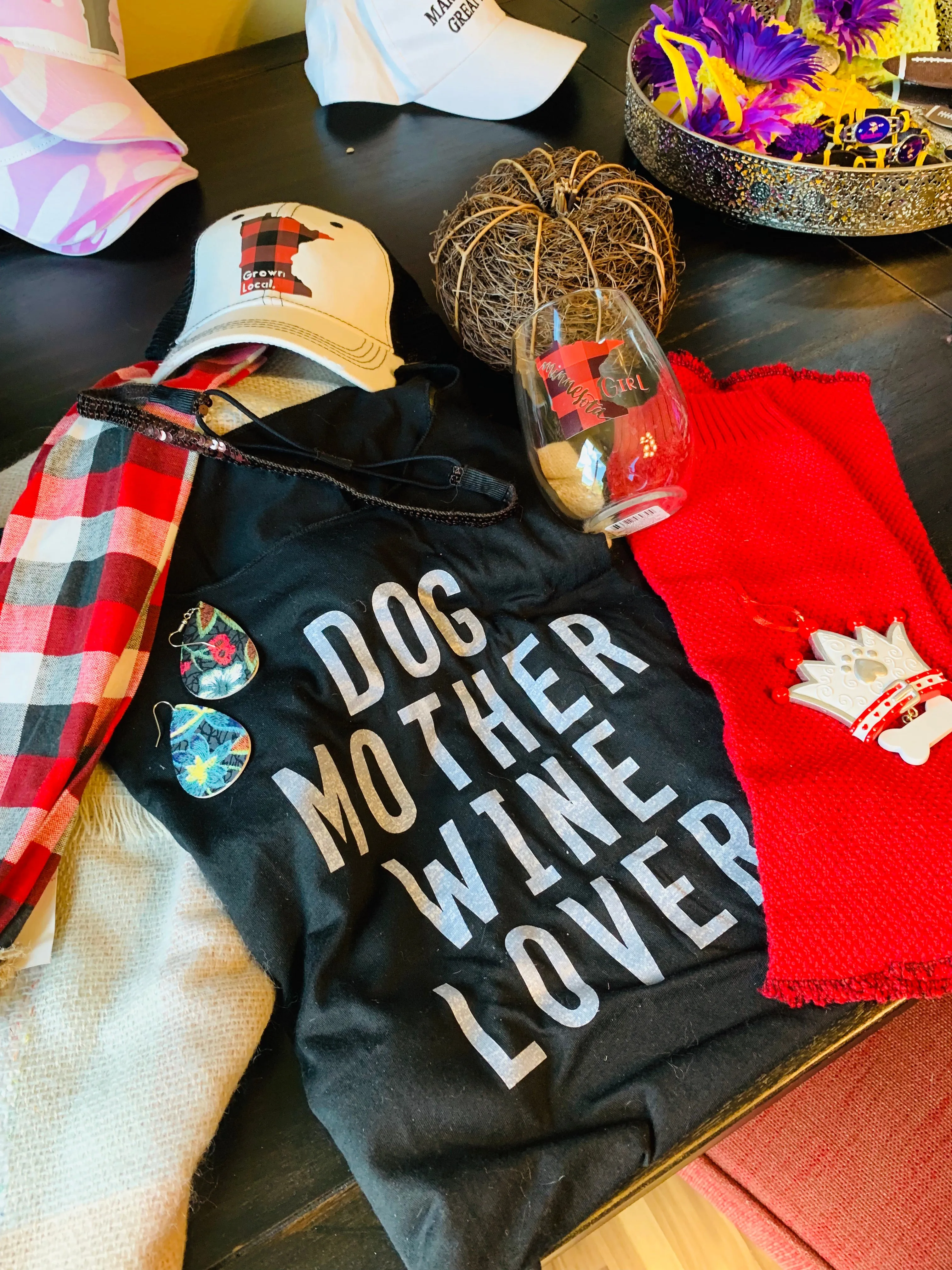 Hats { Mama bear hair dont care } Buffalo plaid, black/white bear • Trucker hat • Distressed • Mom hats •
