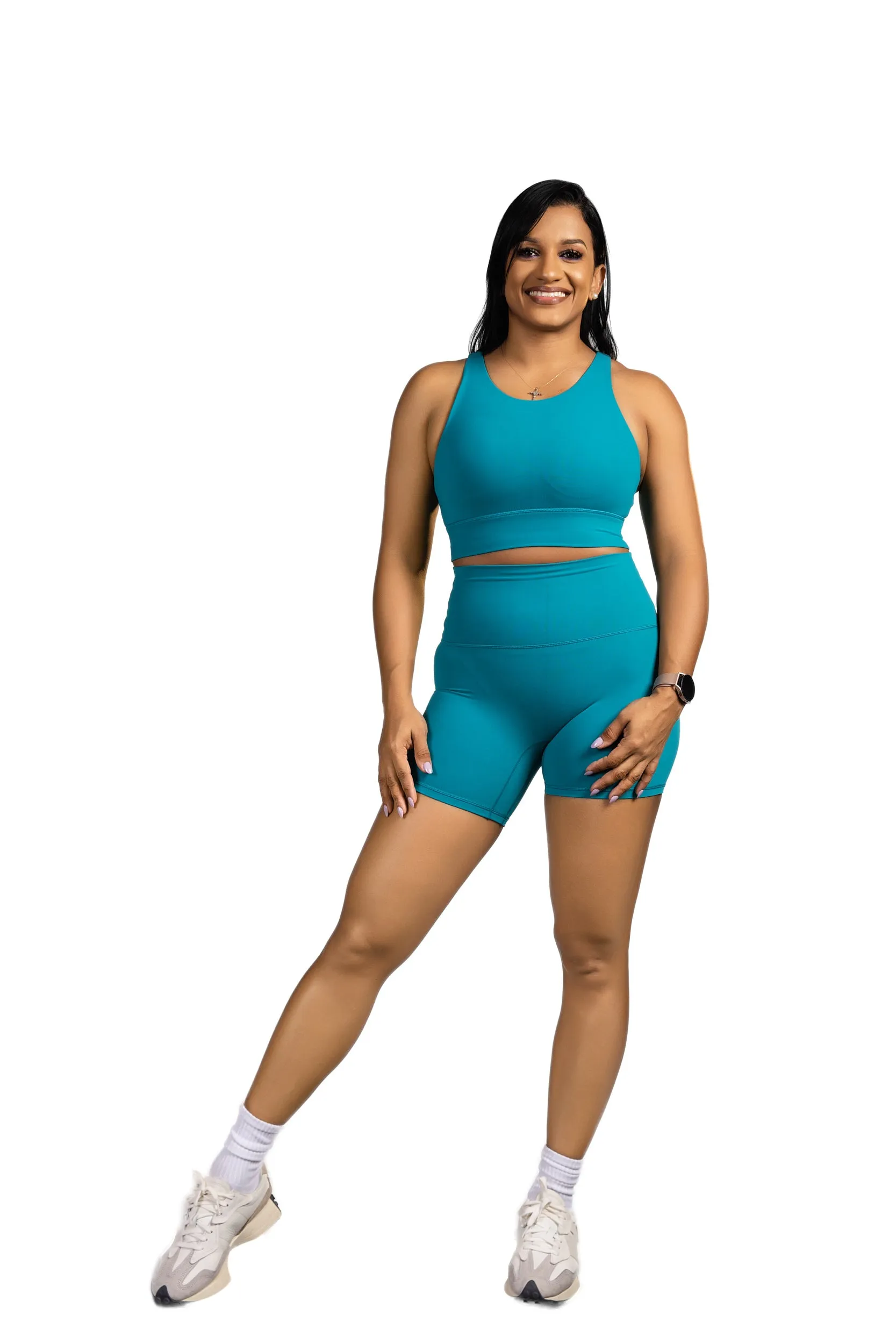 Haven High Waisted Short Legging Teal