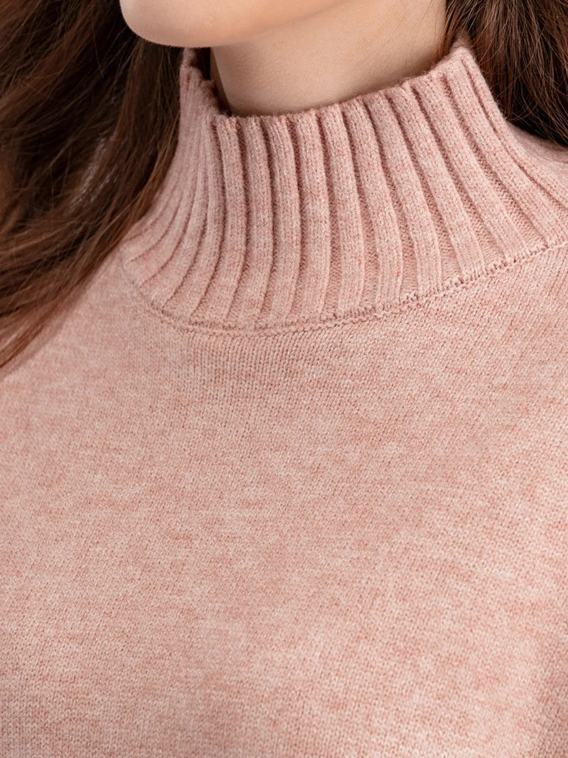 Hazel Blues® |  Basic Bae High- Low Turtleneck Long Sleeve Top and Pants Sweater Set