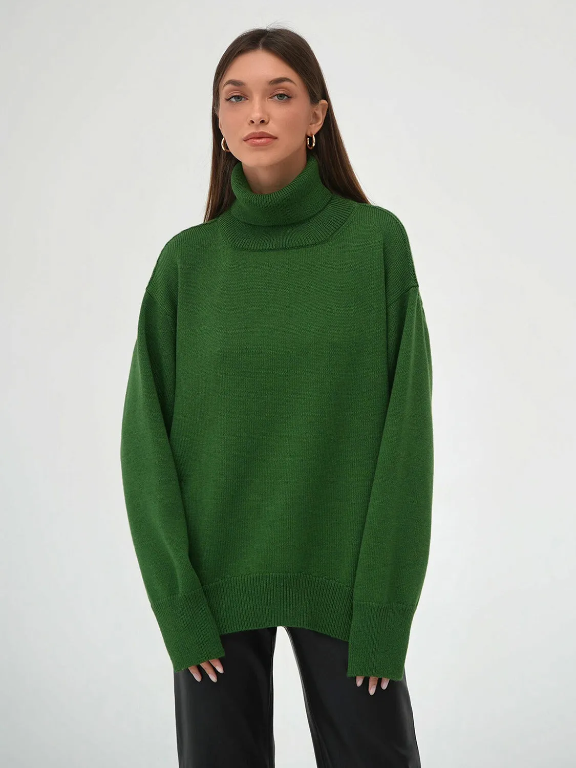 Hazel Blues® |  Turtleneck Long Sleeve Sweater