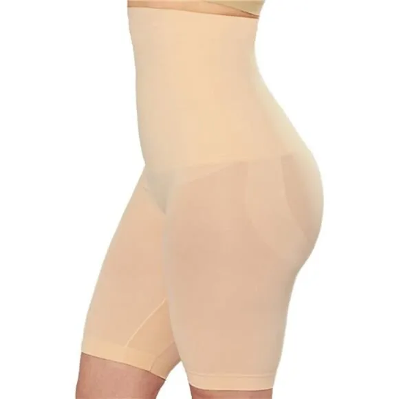 High Waisted Shapewear Shorts – Tummy Control, Thigh Slimming