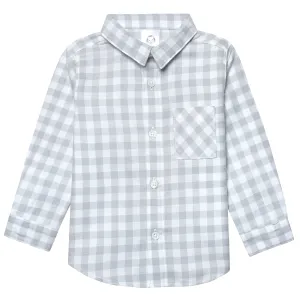 Infant & Toddler Boys Gray Plaid Woven Plaid Shirt