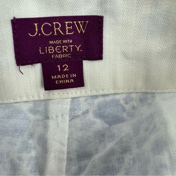 J. Crew Limited Edition Shorts Liberty D’Anjo Coastal Fabric Pleated High-Rise