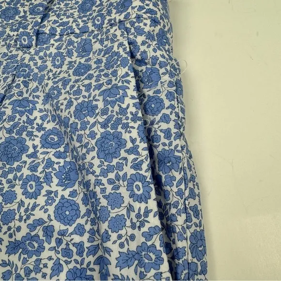 J. Crew Limited Edition Shorts Liberty D’Anjo Coastal Fabric Pleated High-Rise