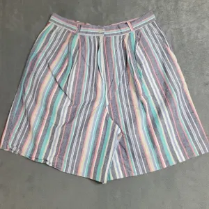 Jantzen 80s/90s Bermuda Shorts Womens 14 Colorful Striped High Rise