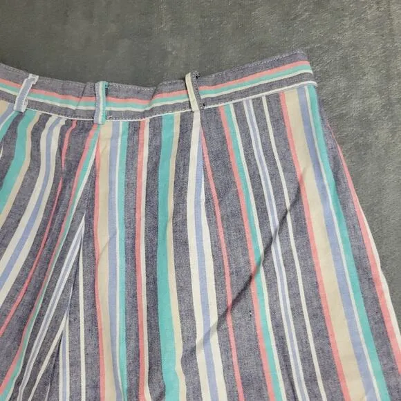 Jantzen 80s/90s Bermuda Shorts Womens 14 Colorful Striped High Rise