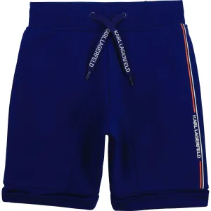 Karl Lagerfeld - Logo Detail Laces Bermuda Shorts - Navy