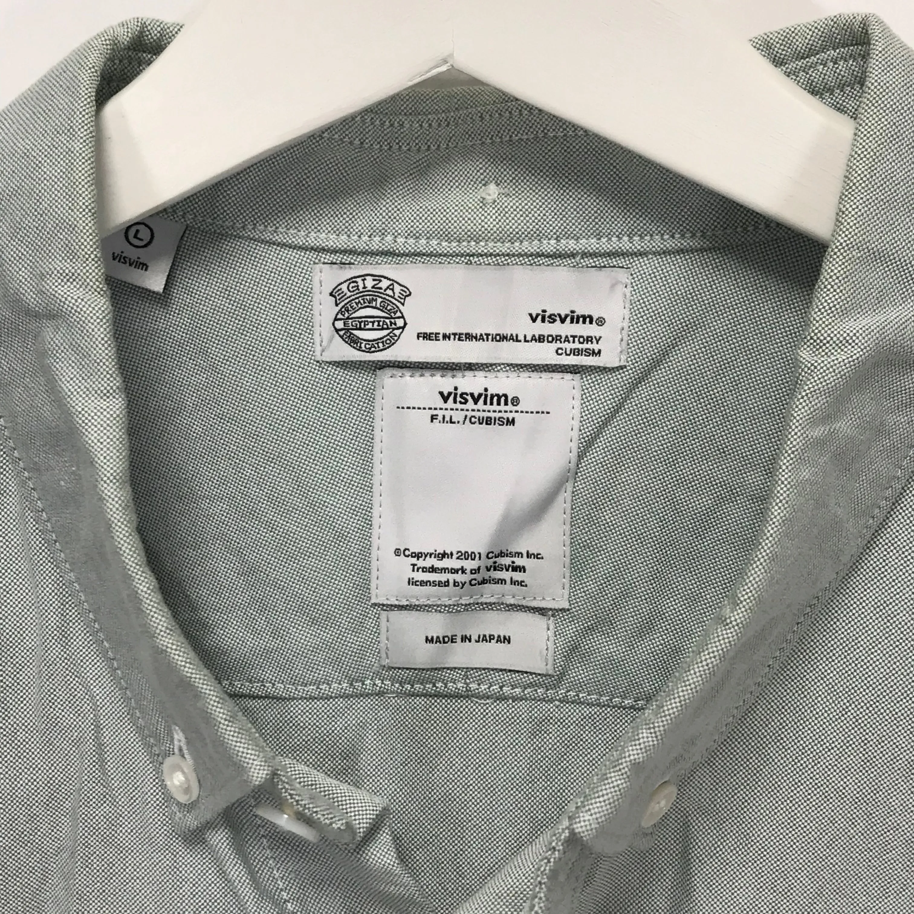 [L] Visvim 11SS Juneau Weld Giza LS Shirt Green