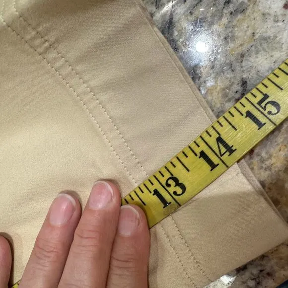 LAFAYETTE 148 NY Manhattan Bermuda Shorts Khaki Tan Beige Size 12