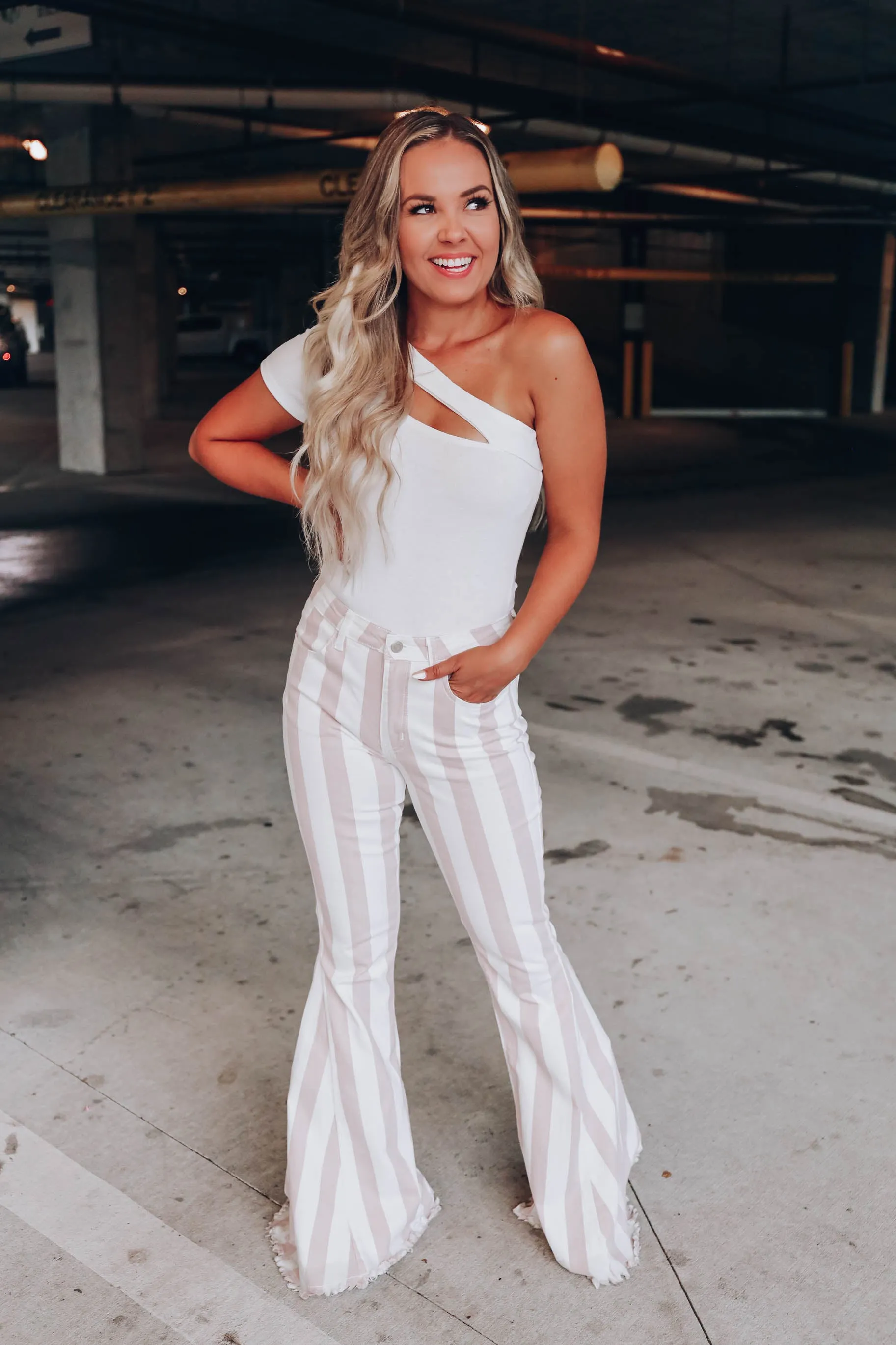 Lainey Cutout One-shoulder Bodysuit - Ivory