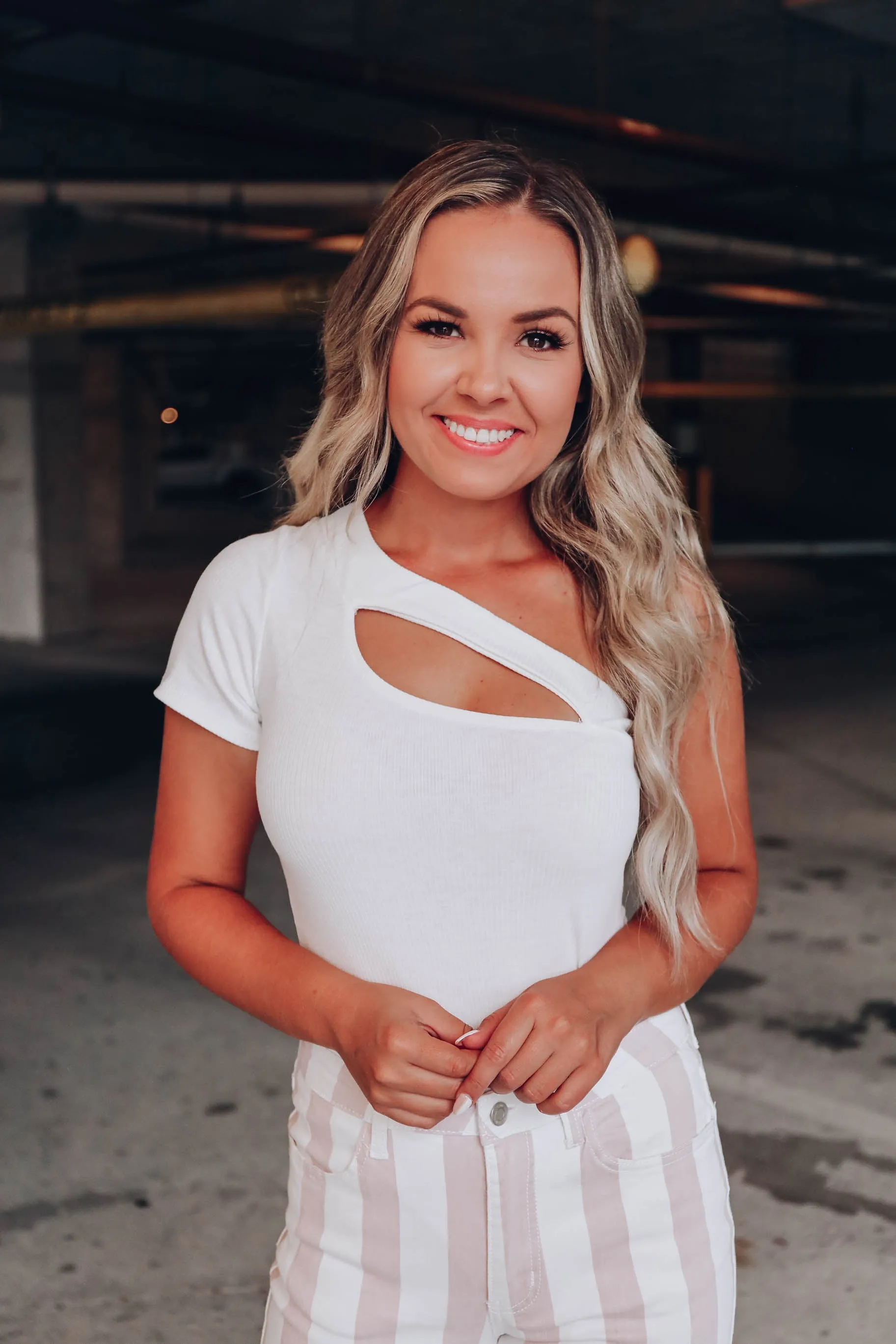 Lainey Cutout One-shoulder Bodysuit - Ivory