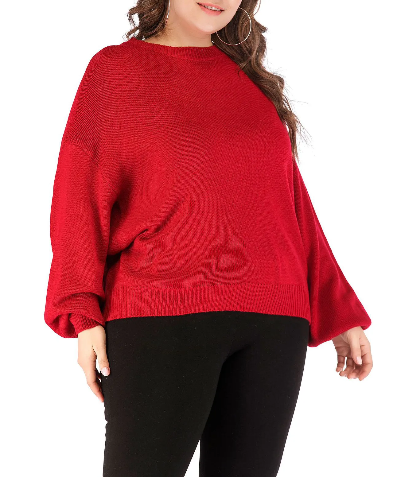 Large Size Women's Shirt Round Neck Shirt