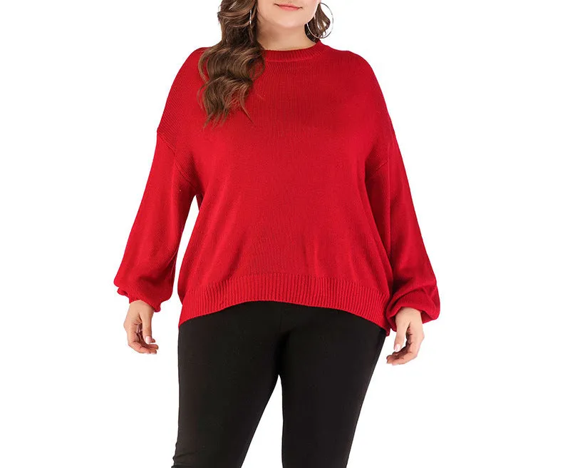 Large Size Women's Shirt Round Neck Shirt