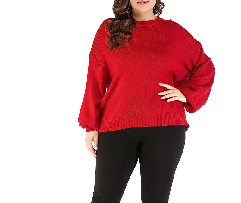 Large Size Women's Shirt Round Neck Shirt