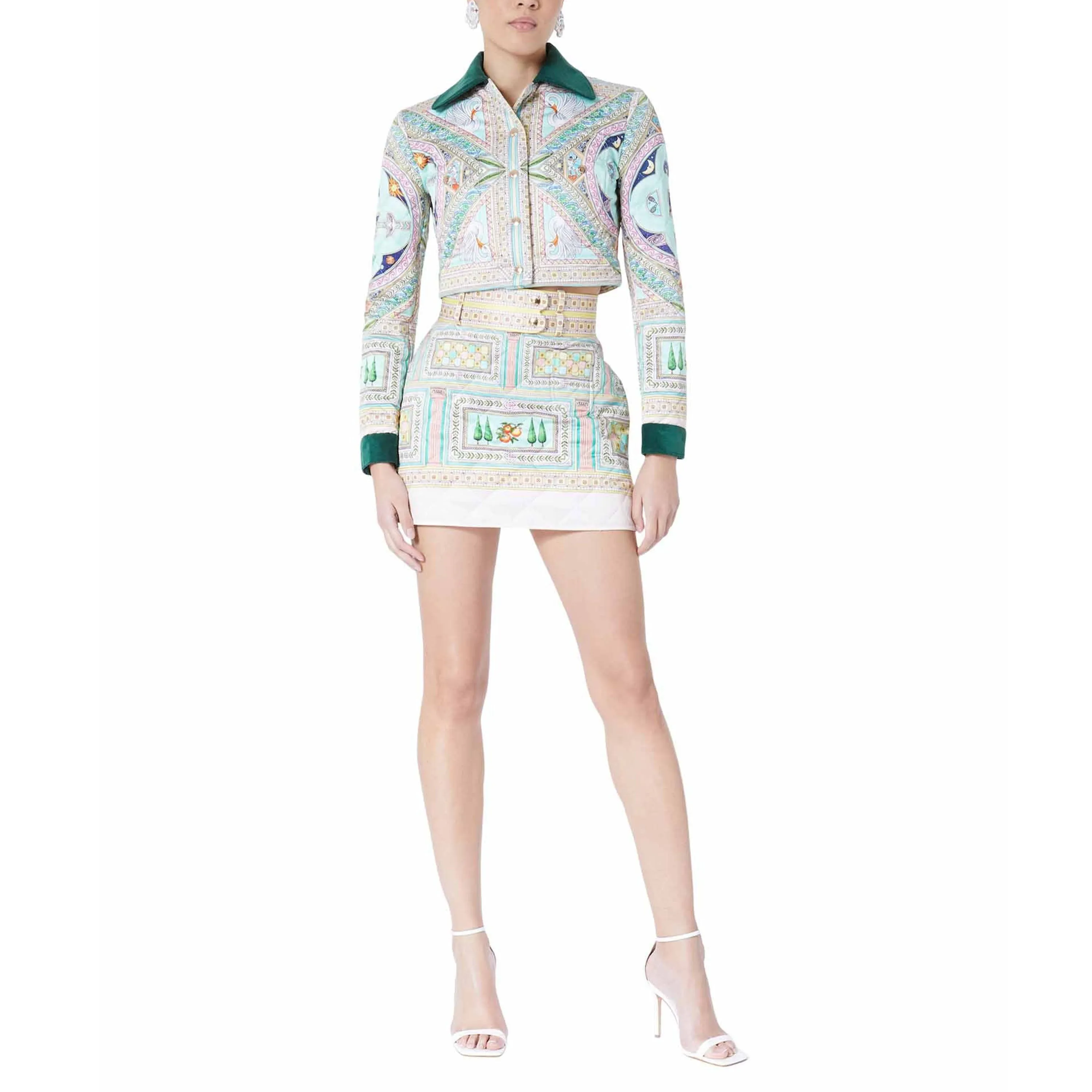 Le Labyrinthe Quilted Mini Skirt