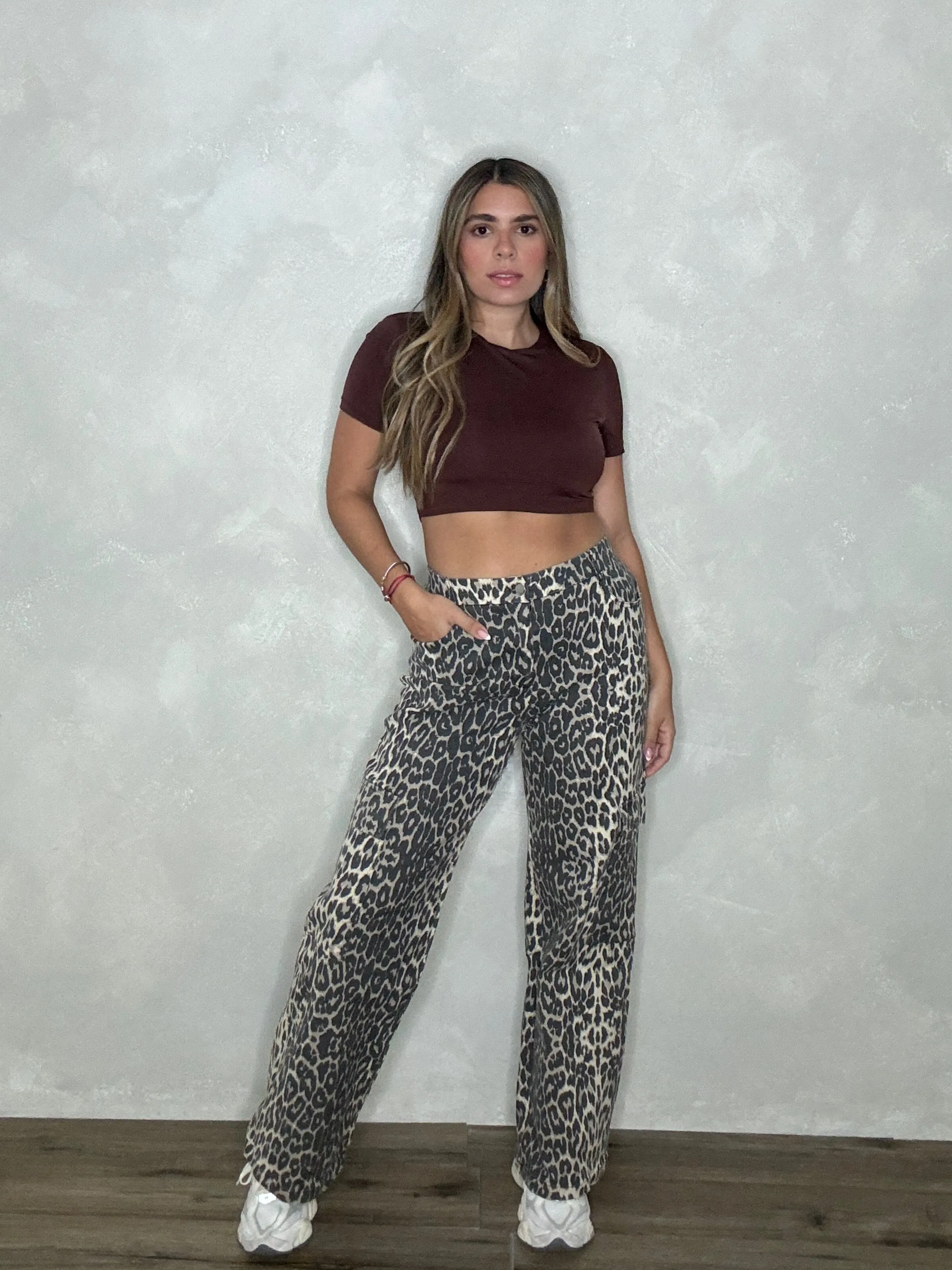LEOPARD CARGO PANT