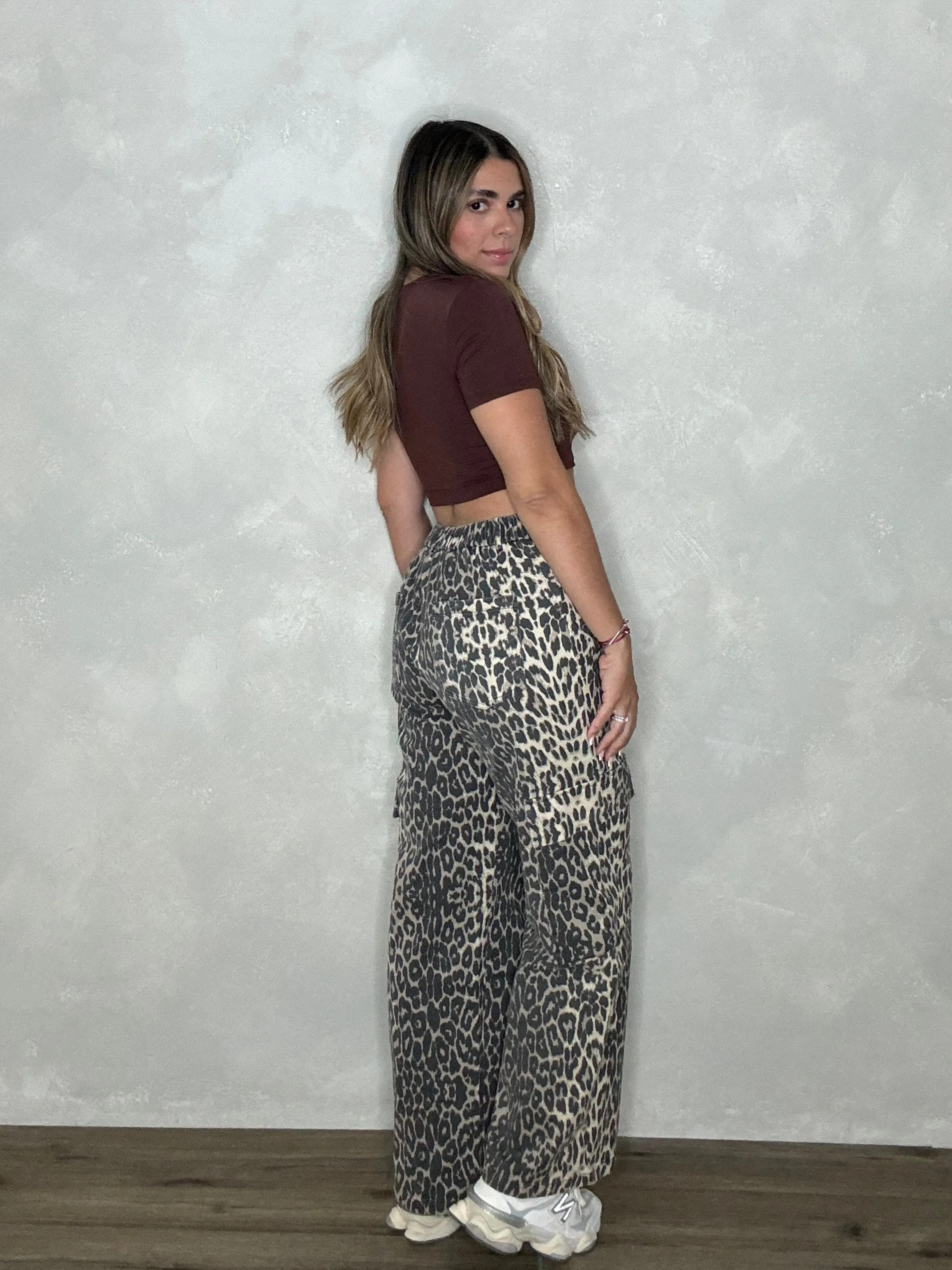 LEOPARD CARGO PANT