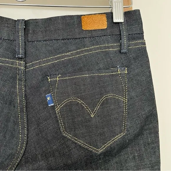 [levi’s capital E] nwot premium dark wash tailored bermuda denim jean shorts 26
