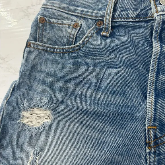 LEVIS Distressed 501 ORIGINAL FIT HIGH RISE SHORTS