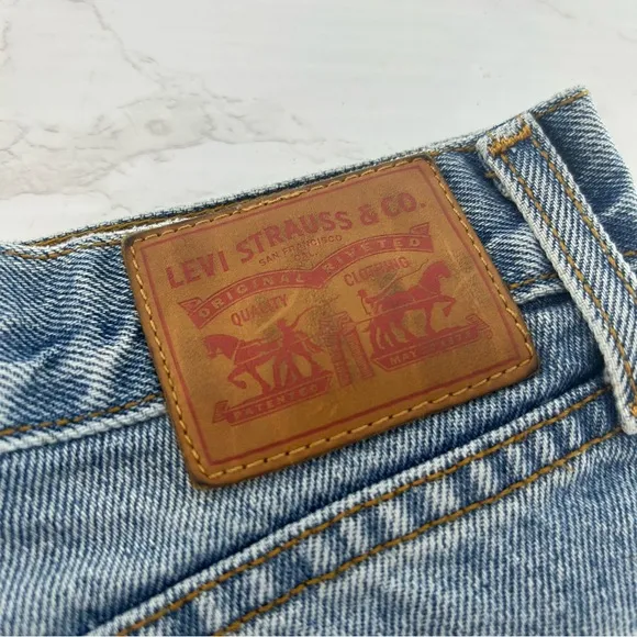 LEVIS Distressed 501 ORIGINAL FIT HIGH RISE SHORTS