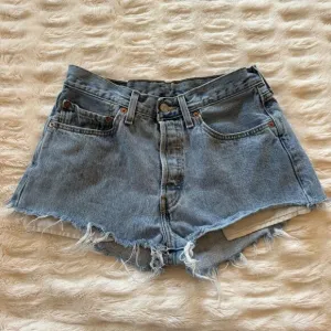 Levi's Light Blue Denim High Waisted Jean Shorts
