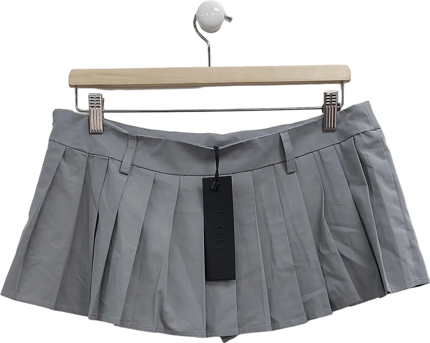 Lioness Grey Rider Mini Skirt UK S