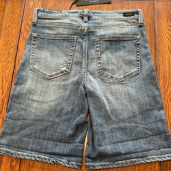 Liverpool Girlfriend blue denim jean shorts 6/28 Bermuda NWT rolled hem