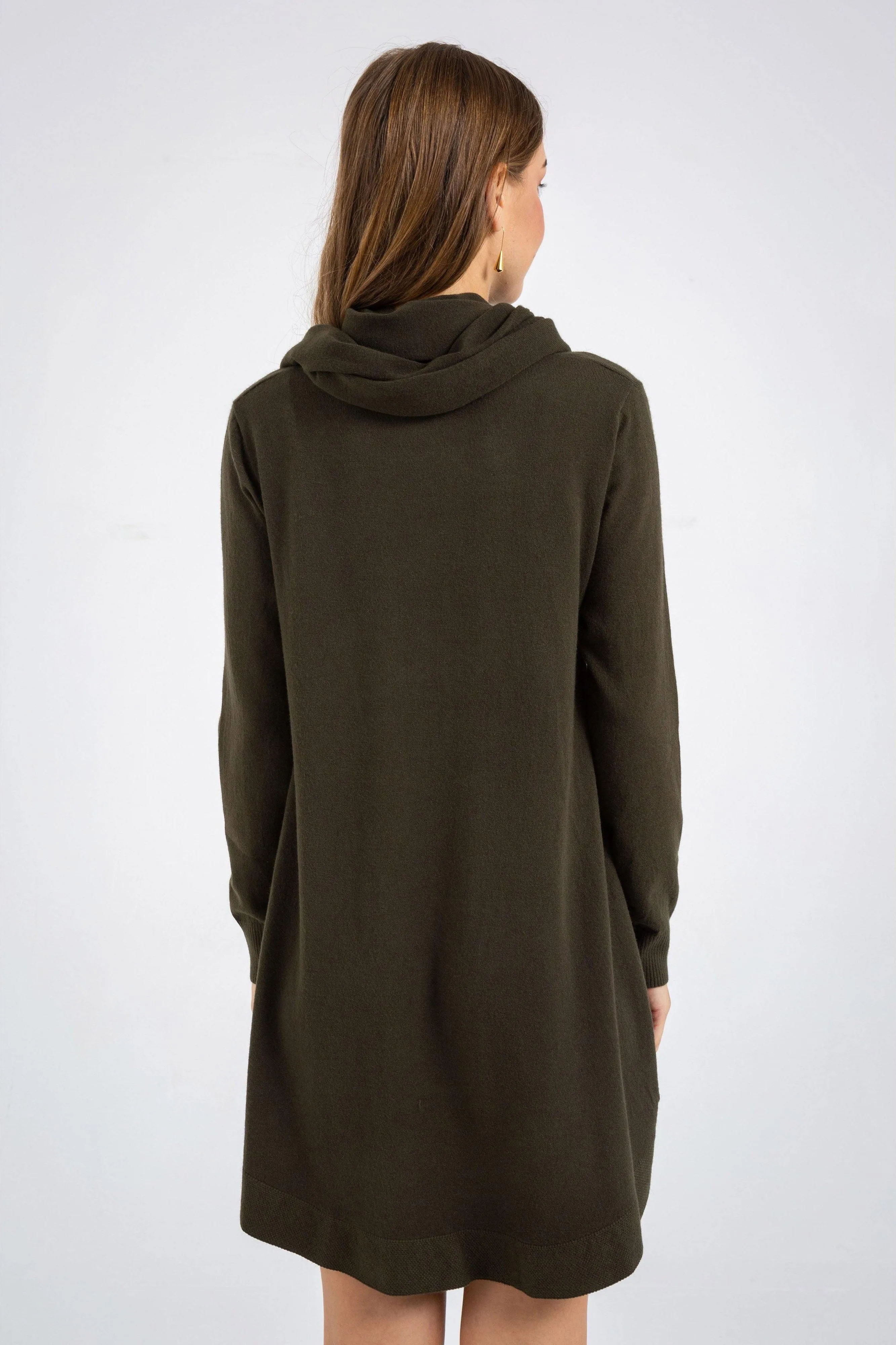 Long Sleeve Sweater Dress and Scarf