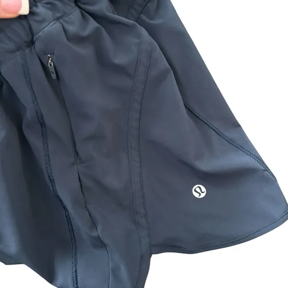 Lululemon Navy Track That High-Rise LinedShort 3&quot; Size 4