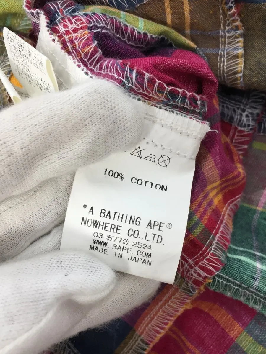 [M] A Bathing Ape Bape Patchwork Plaid L/S Shirt B