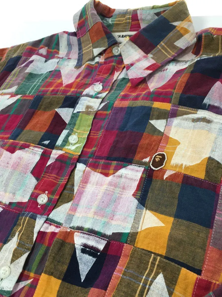 [M] A Bathing Ape Bape Patchwork Plaid L/S Shirt B