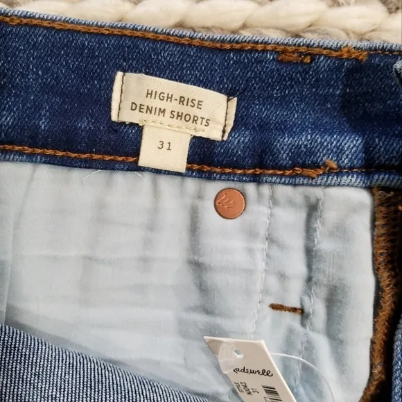 Madewell High Rise Denim Shorts Size 31