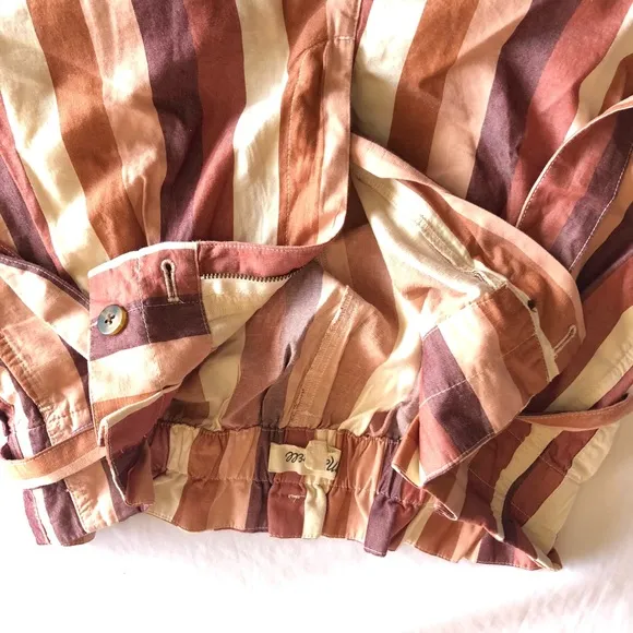 Madewell High Waisted Striped Shorts